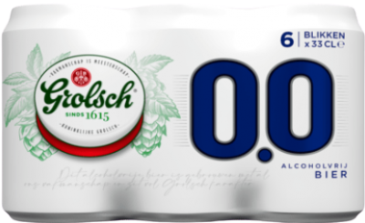 grolsch 0.0 sixpack blik